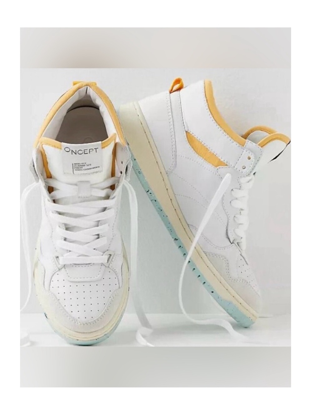 Oncept Philly High Top Sneakers in White Cloud Multi